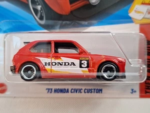 2025 Hot Wheels '73 Honda Civic Custom Red 231/250 - Picture 1 of 2