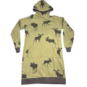 Felpa con cappuccio Lazy One Sleep S/M unisex oversize tasca alce manica lunga - Foto 1 di 8