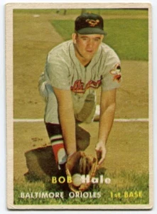 1957 Topps #406 Bob Hale Baltimore Orioles - Imagen 1 de 2