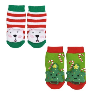 MOSES Rasselsöckchen Weihnachtsfreunde Babysocken aus Baumwolle - Bild 1 von 4