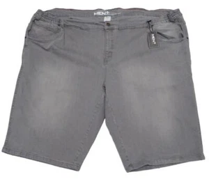 NEU Übergröße Herren Jeans Bermudas kurze Hose in grau mit Dehnbund Gr. 72, 74 - Bild 1 von 2
