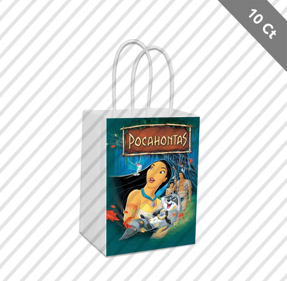 10 подарочных сумок Pocahontas Princess Favor подарок на день рождения 5,5 x 8 - Изображение 1 из 1