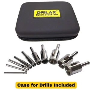 Diamond Hole Maker Drill Bits Glass Ceramic Tile Porcelain Cutting 10pc 5/32"-1" - Picture 1 of 9