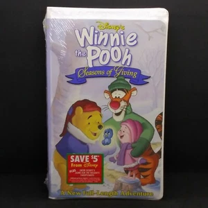 SEALED Disney Winnie the Pooh SEASONS OF GIVING animated winter holiday VHS NEW! - Imagen 1 de 6