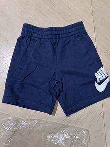 Boys Blue Nike Shorts Cotton Drawstring Size Small - Picture 1 of 4
