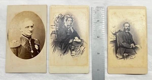 3x c1866 CDV Albert King of Saxony / John & Amalie Auguste of Bavaria Photograph - Picture 1 of 2