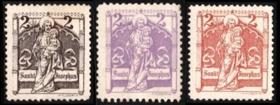 Austria Religious Charity Poster Stamp 2 Heller St. Josephus (Joseph of Nazareth - Image 1 of 4