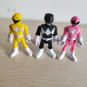 Lotto di 3 pz Fisher Price Imaginext Power Rangers rosa giallo nero ranger - Foto 1 di 4