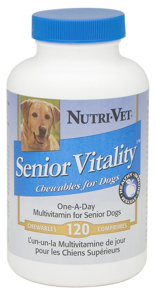 Nutri-Vet Wellness Senior-vite Chewables for Dogs 120 Count 669125399811