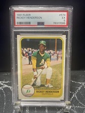 1981 Fleer Rickey Henderson #574 PSA Graded