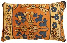 Antique Indian Agra Rug Pillow; size 1'8” x 1'1” with FREE SHIPPING!