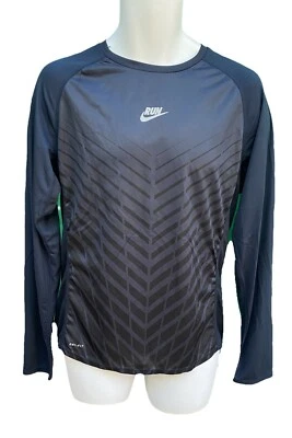 NIKE RUN Dri Fit Stay Cool Light Long Sleeved Running Workout Shirt Dark Blue M - Image 1 of 2