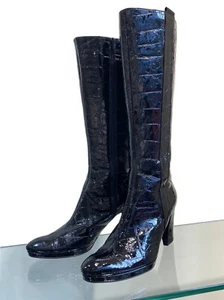 Kennel&Schmenger Women’s Patent Leather High Heel Platform Boot size UK8 "Zeta" - Picture 1 of 8