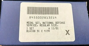  Juego de Medallas de Defensa Nacional Nuevo en Caja Original -Tiempo de Guerra-¡VENTA DE MEDALLAS!!!!!!! - Imagen 1 de 3