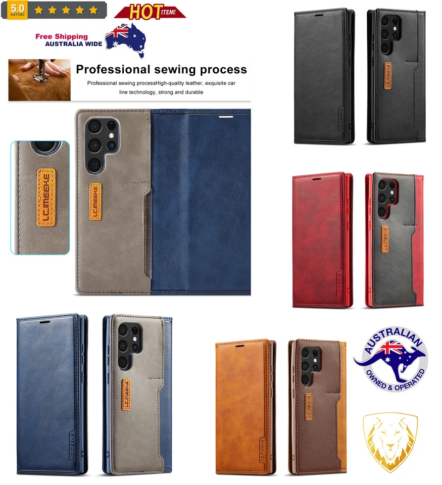 PU+TPU Color Matching Frosted Leather Galaxy Case For Samsung S22 Best Quality - Image 1 of 4