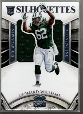 A1462- 2015 Crown Royale Rookie Silhouettes #224 Leonard Williams Jersey /299 - Image 1 of 2