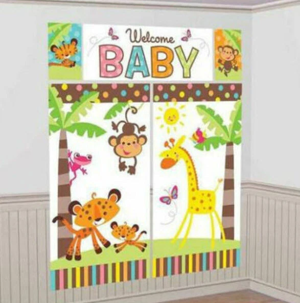 ANIMALES DE LA SELVA TROPICAL Escena Setter Fisher Price Bienvenida Baby shower RETROCESO Foto 1 de 1