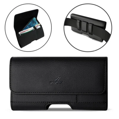 Agoz Leather Case Belt Clip Pouch Holster with Card Holder for LG Cell Phones - Image 1 of 4