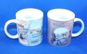 John Deere Sammlerstück Gibson Set 2 Kaffeetassen Top Vintage Naturszene - Bild 1 von 4