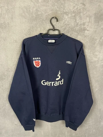 England Team Vintage Sweatshirt Umbro Polyester Blue Mens Size XL Cover