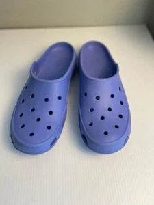 Crocks Crush Clogs Lite bläuliche Plateauschuhe, Slipper, Damengröße 9 - Bild 1 von 5