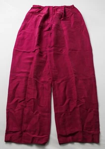 Eileen Fisher Women's Relaxed Fit Wide Leg Silk Pants LB3 Blackberry Medium - Picture 1 of 5