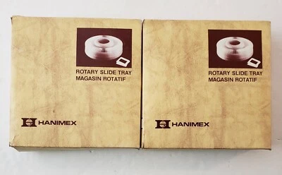 Bandeja deslizante giratoria Hanimex. Lote de (2). P/n 3712. Sin derrame, tiene capacidad para diapositiva 100-2x2 Foto 1 de 4