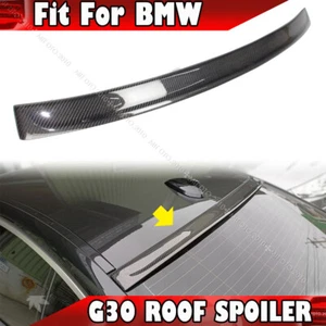 2017-2023 Carbon Fiber Fits BMW 5-Series G30 G38 F90 Sedan Rear Roof Spoiler DTO - Picture 1 of 6