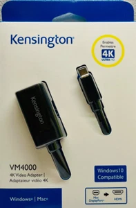 K33985WW Kensington VM4000 4K Video Adapter Video- / Audio-Adapter Mini Disp ~D~ - Afbeelding 1 van 4