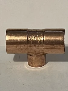 Elkhart 3/4" x 3/4" x 1/2" Copper Tee Sweat C X C X C No Lead - Picture 1 of 3
