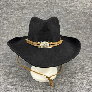 Cappello da cowboy MHT Westerns in lana nero - 4384 - taglia small - made in USA - Foto 1 di 11