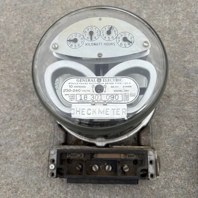 Vintage General Electric Type I-20-A Single Phase WattHour Meter Untested - Image 1 of 4