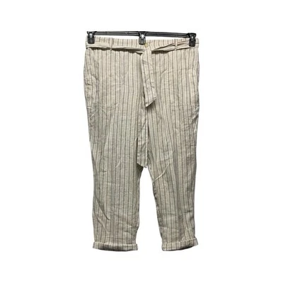 Pantalones Lou & Gray Loft de lino a rayas talla XL NUEVOS CON ETIQUETAS informales ropa de resort vacaciones Foto 1 de 4