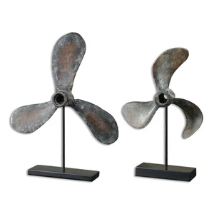 Hélices - Escultura de 20,5 pulgadas (Juego de 2) - 16 pulgadas de ancho por 4 pulgadas de profundidad - Imagen 1 de 7
