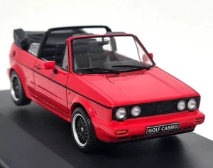 Solido 1/43 Volkswagen Golf MK1 Cabrio Sportline Tornado Red Diecast Model Car - Picture 1 of 9