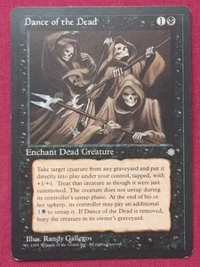 Magic The Gathering ICE AGE DANCE OF THE DEAD black card MTG - Picture 1 of 2