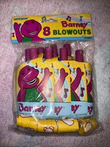 Vintage 1992 Barney Blowouts Unique Lyons Dinosaur Birthday Supplies - Picture 1 of 3