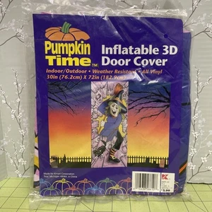 Cubierta de puerta inflable de vinilo 3D vintage de Halloween Crashing Witch 30"X 72" - Imagen 1 de 6