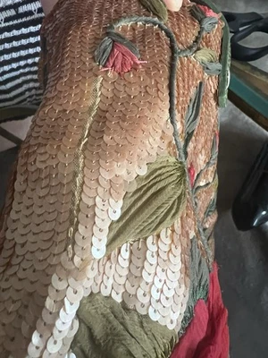 Bolso de mano clutch valentino garavani hecho a mano con lentejuelas bordado gasa app Foto 1 de 4