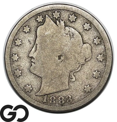 1883 Liberty Nickel, V Nickel, With Cents - Image 1 of 3