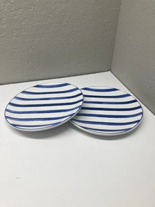 JUEGO DE 2 PLATOS DE ENSALADA DE VERANO DE CERÁMICA ASHLAND. NUEVO - Imagen 1 de 10