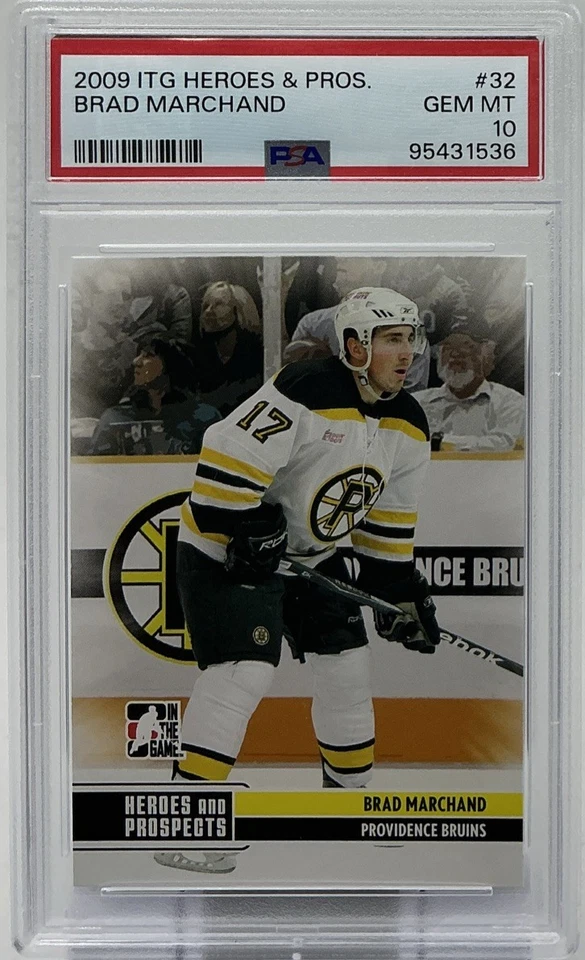 Brad Marchand Rookie PSA 10 -2009 ITG Heroes & Prospects -Bruins, Panthers, Fire - Image 1 of 4