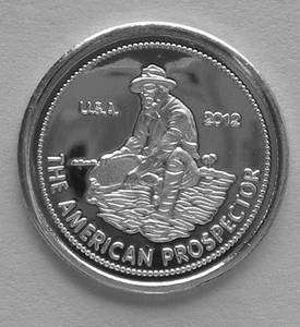 (25) 1 GRAM 0.999+ PURE SILVER AMERICAN PROSPECTOR ROUNDS b5 - Picture 1 of 2