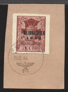 ✔️ GERMANY 3. Reich WWII FIELD POST Insel Rhodos Weihnachten FORGERY - Imagen 1 de 3