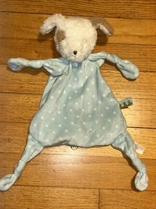 Bunnies by the Bay Skipt Knotty Blue Polka Dot Puppy Dog Security Blanket/Lovey - Picture 1 of 2