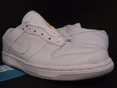 2003 NIKE SB DUNK LOW PRO WHITE NEUTRAL GREY LEATHER SUPREME 624044-115 NEW 8.5 - Image 1 of 4