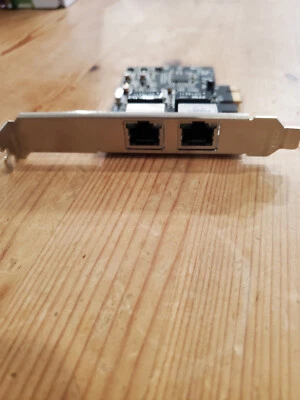 Syba SY-PEX24028 Dual LAN Ports 1000-Base T Gigabit Ethernet Card Green - Image 1 of 3