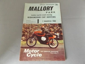 1965 MALLORY PARK PROGRAMME 7/3/65 - BIRMINGHAM CUP MEETING - Picture 1 of 1