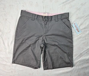 Cat & Jack Girls Flat Front School Uniform Shorts Color Gray Size 12 Plus - Picture 1 of 9