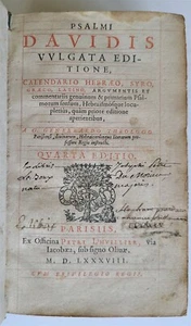 1588 PSALMS of DAVID ANTIQUE PSALTER BOOK 16th CENTURY RARE Bible - Picture 1 of 11